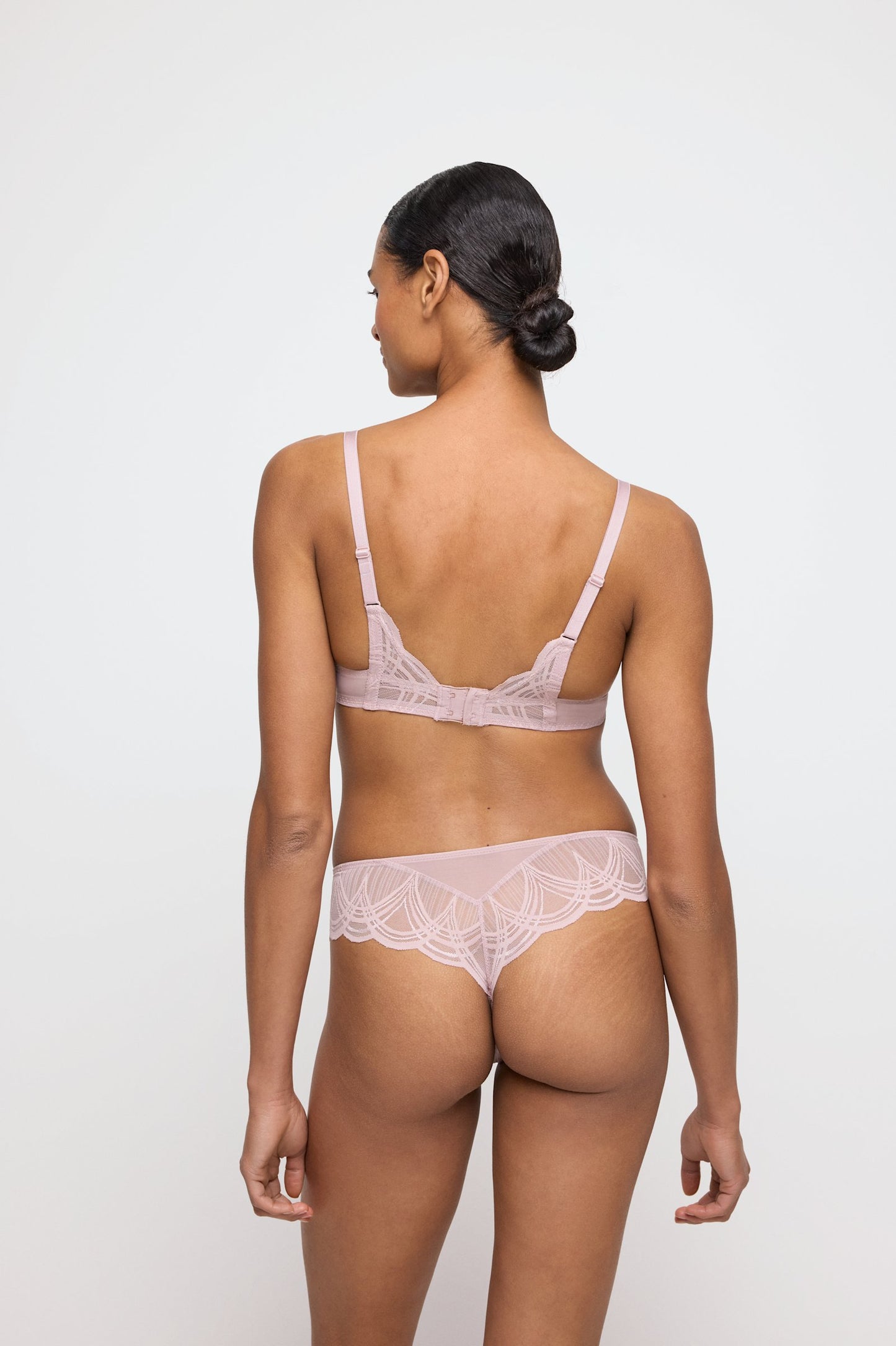 Marie Jo Cathia Thong styled on model in Bois De Rose