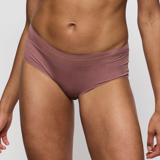Marie Jo Louie Hotpant front view in Satin Taupe
