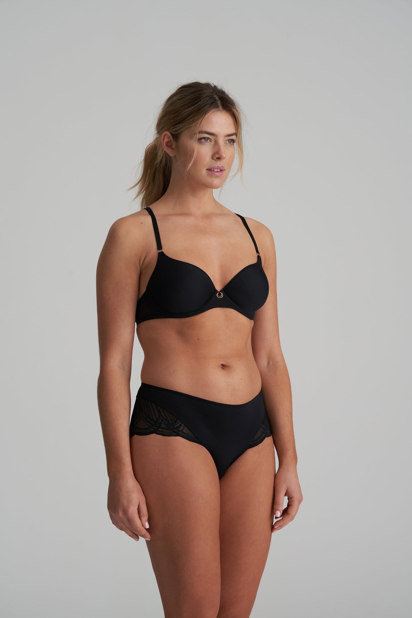 Marie Jo Cathia Spacer Bra styled on model in Black