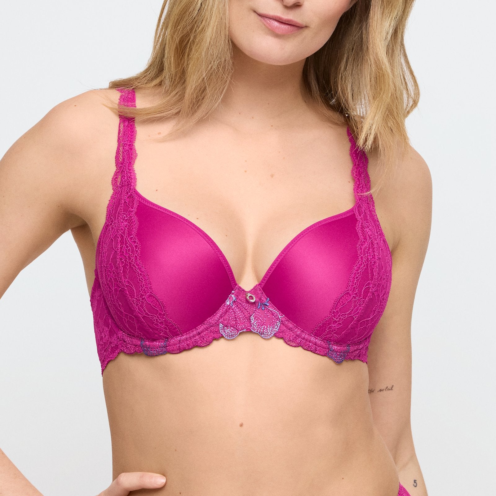 Marie Jo Noemy Spacer Bra front view in Fuchsia Fiesta