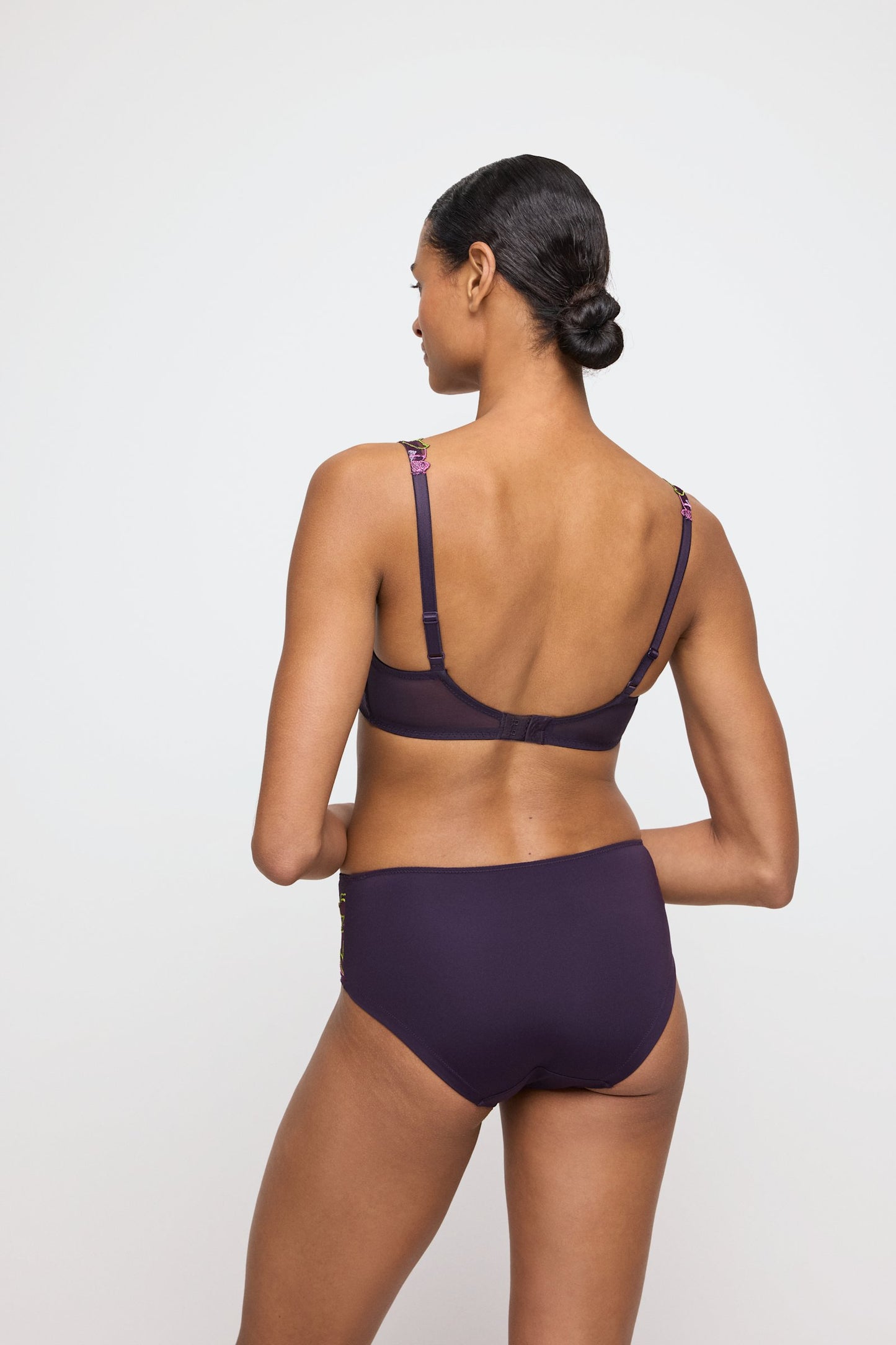 Marie Jo Loish Full Brief styled on model in Amethyst