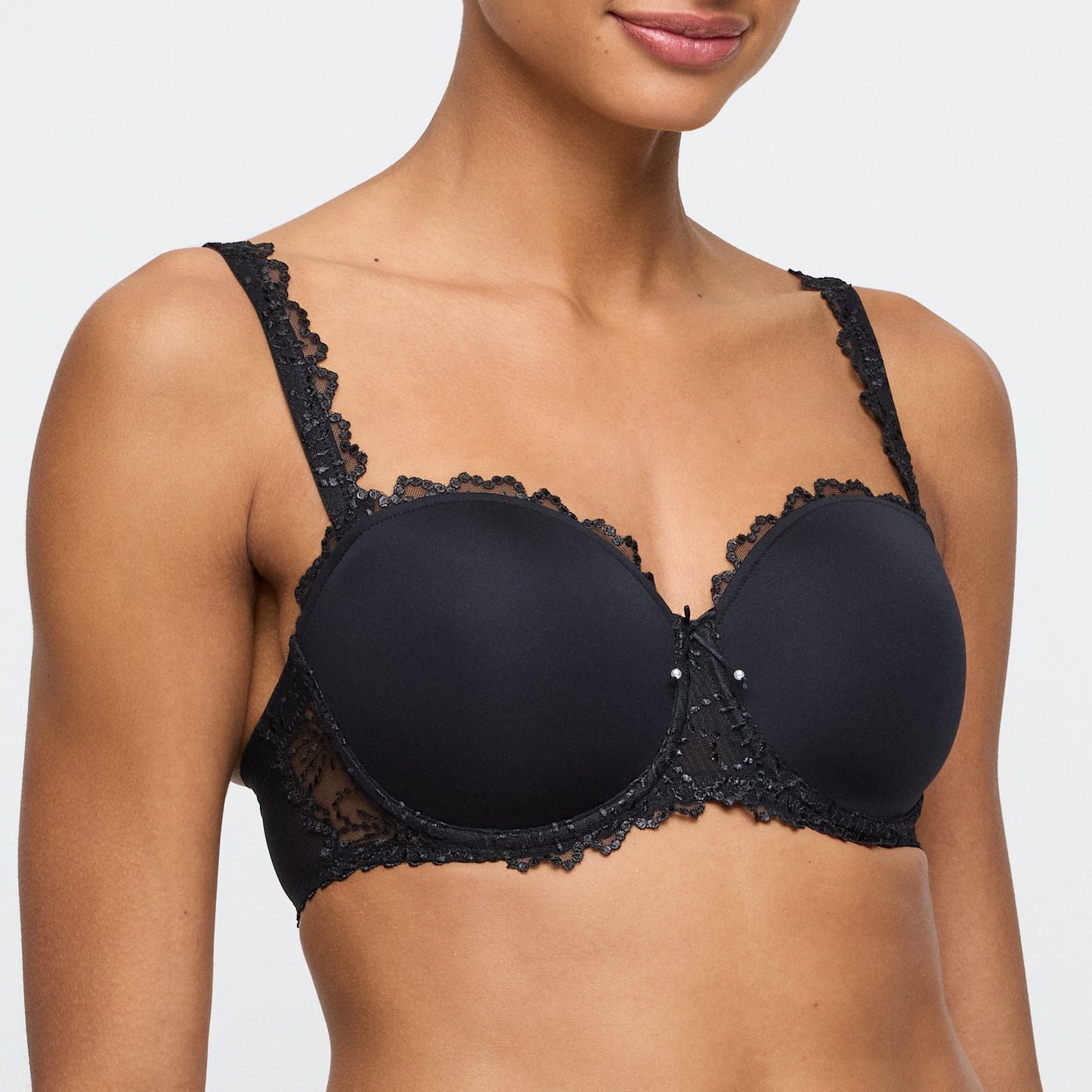 Marie Jo Jane Strapless Bra front view in Black