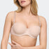 Marie Jo Tom Strapless Bra front view in Caffé Latte