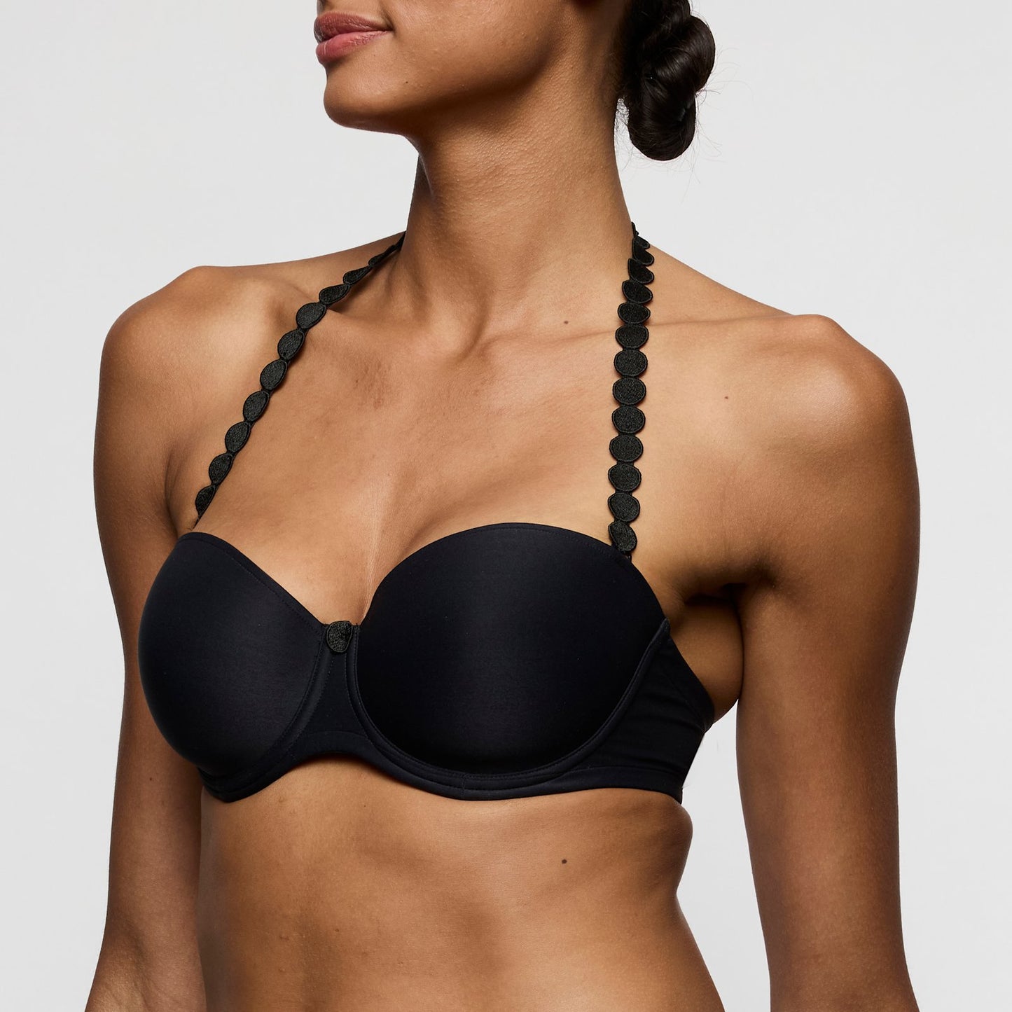 Marie Jo Tom Strapless Bra detail view in Charcoal