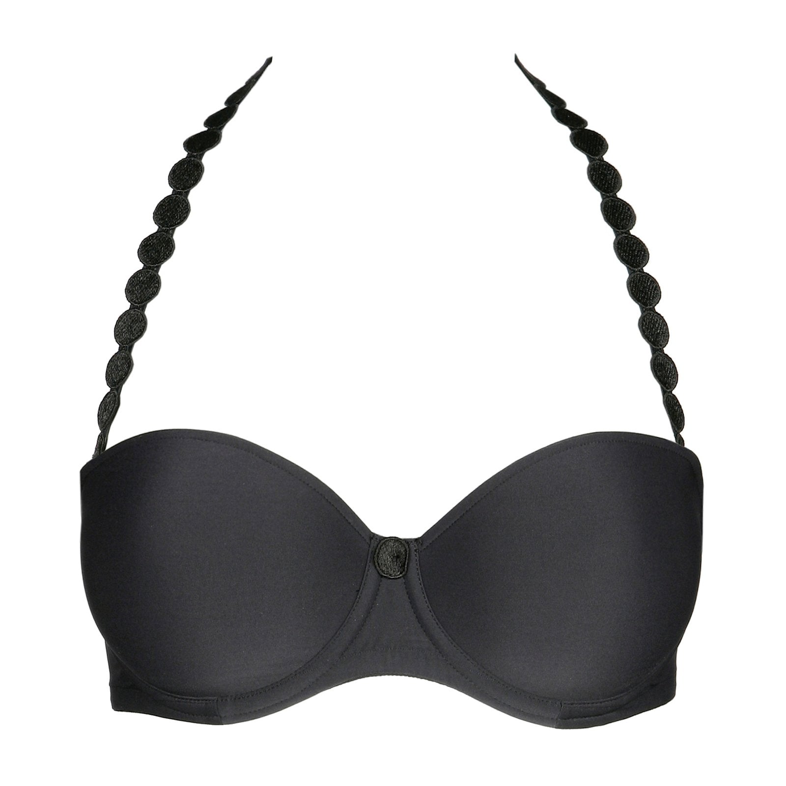 Marie Jo Tom Strapless Bra detail view in Charcoal