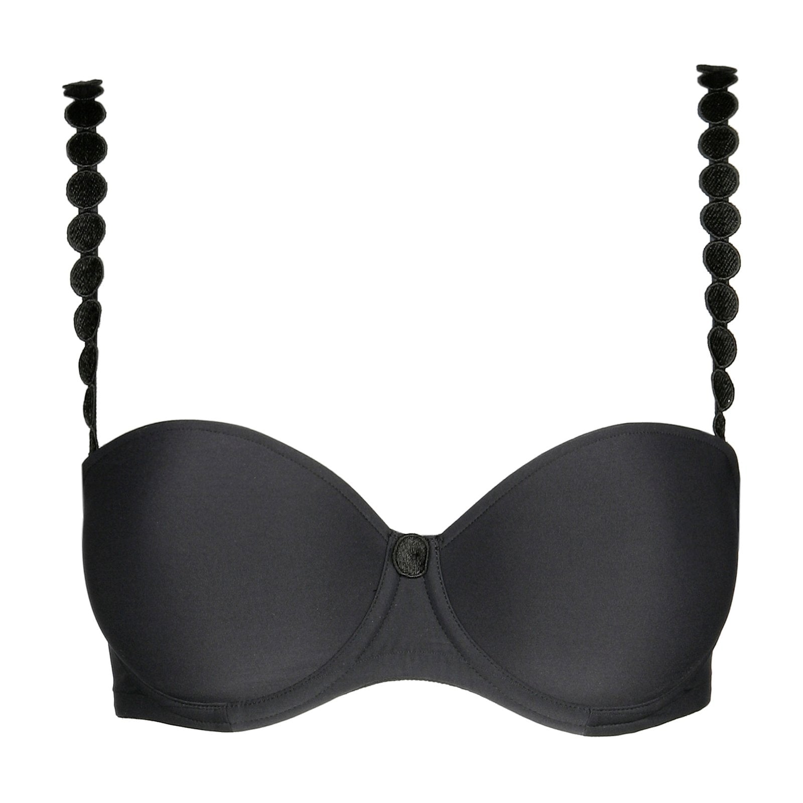 Marie Jo Tom Strapless Bra detail view in Charcoal