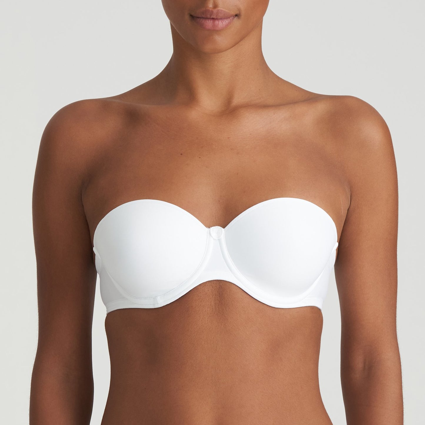 Marie Jo Tom Strapless Bra front view in White