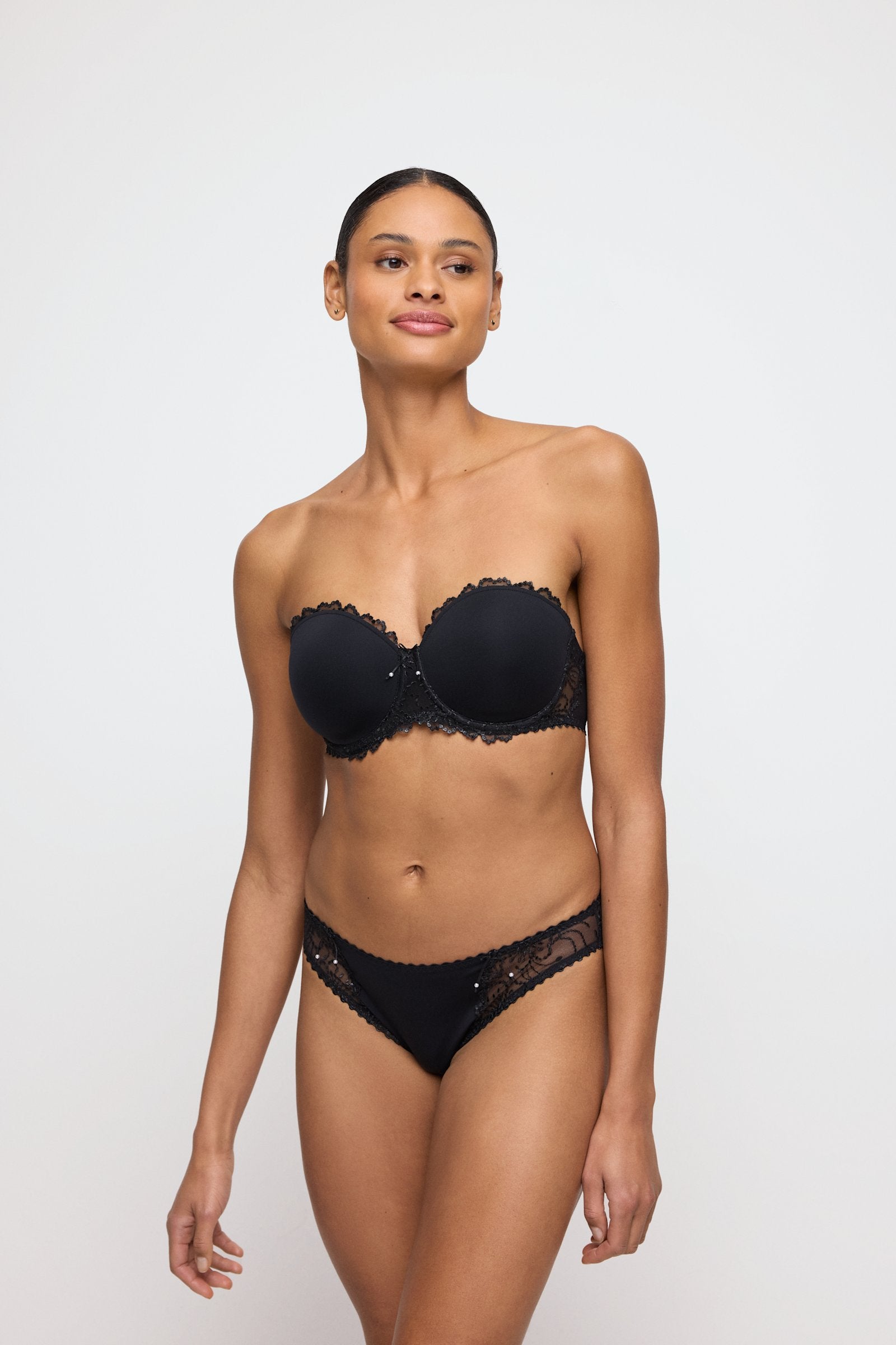 Marie Jo Jane Brief styled on model in Black