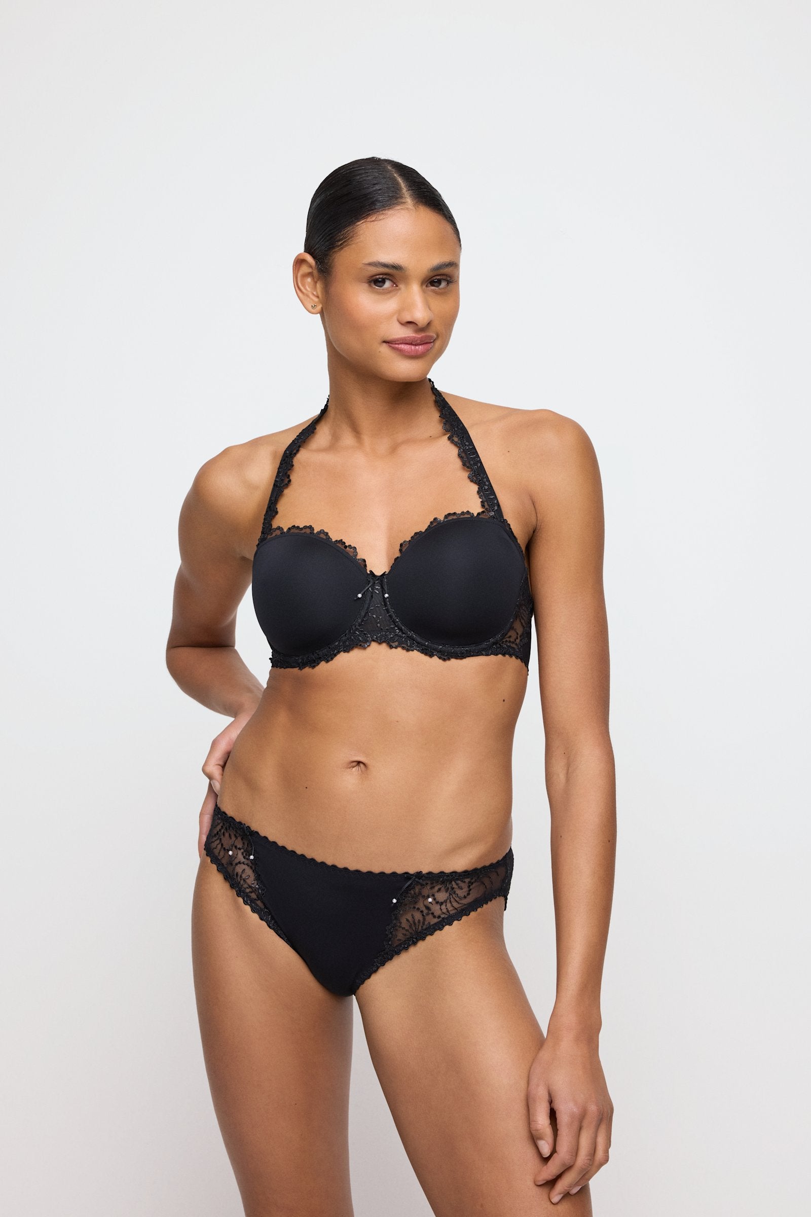 Marie Jo Jane Brief styled on model in Black