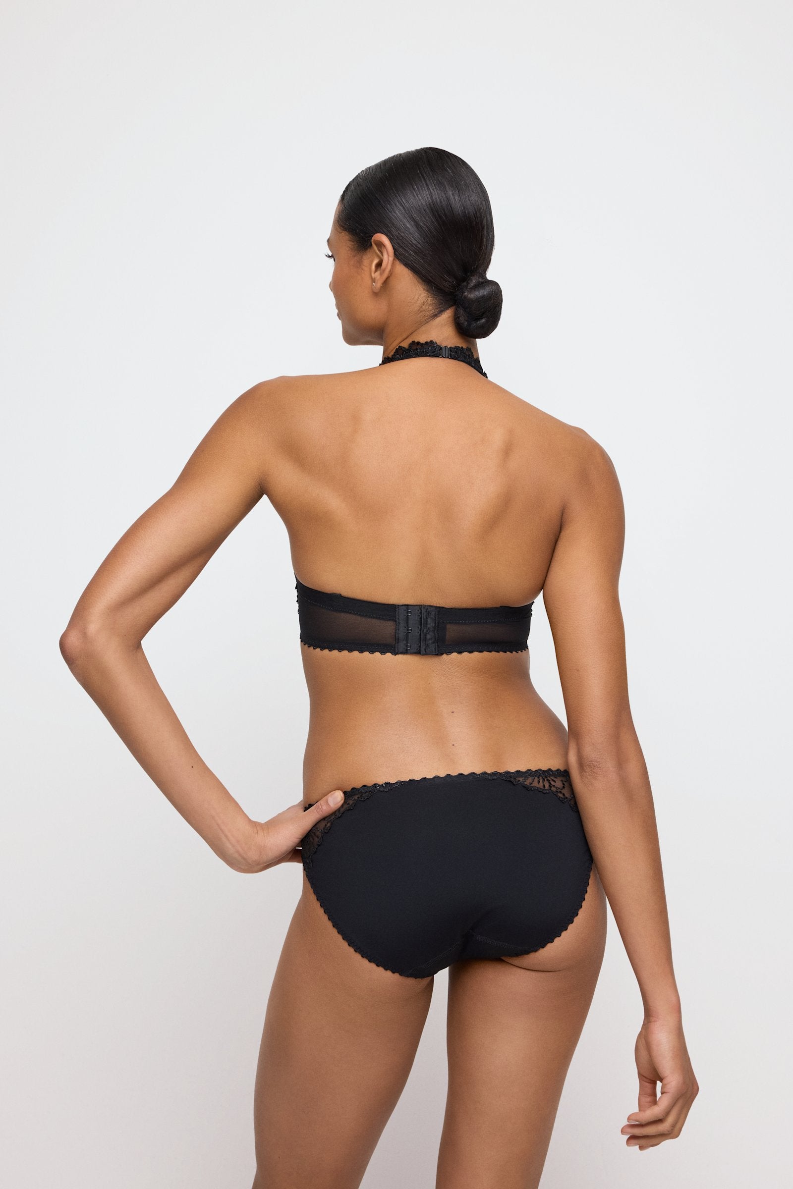 Marie Jo Jane Brief styled on model in Black