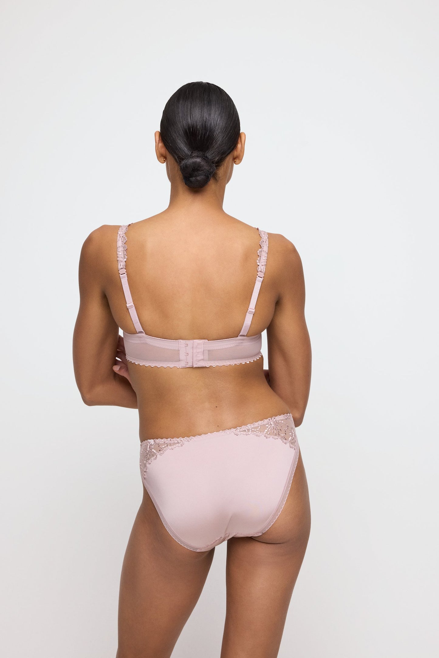 Marie Jo Jane Brief styled on model in Bois De Rose