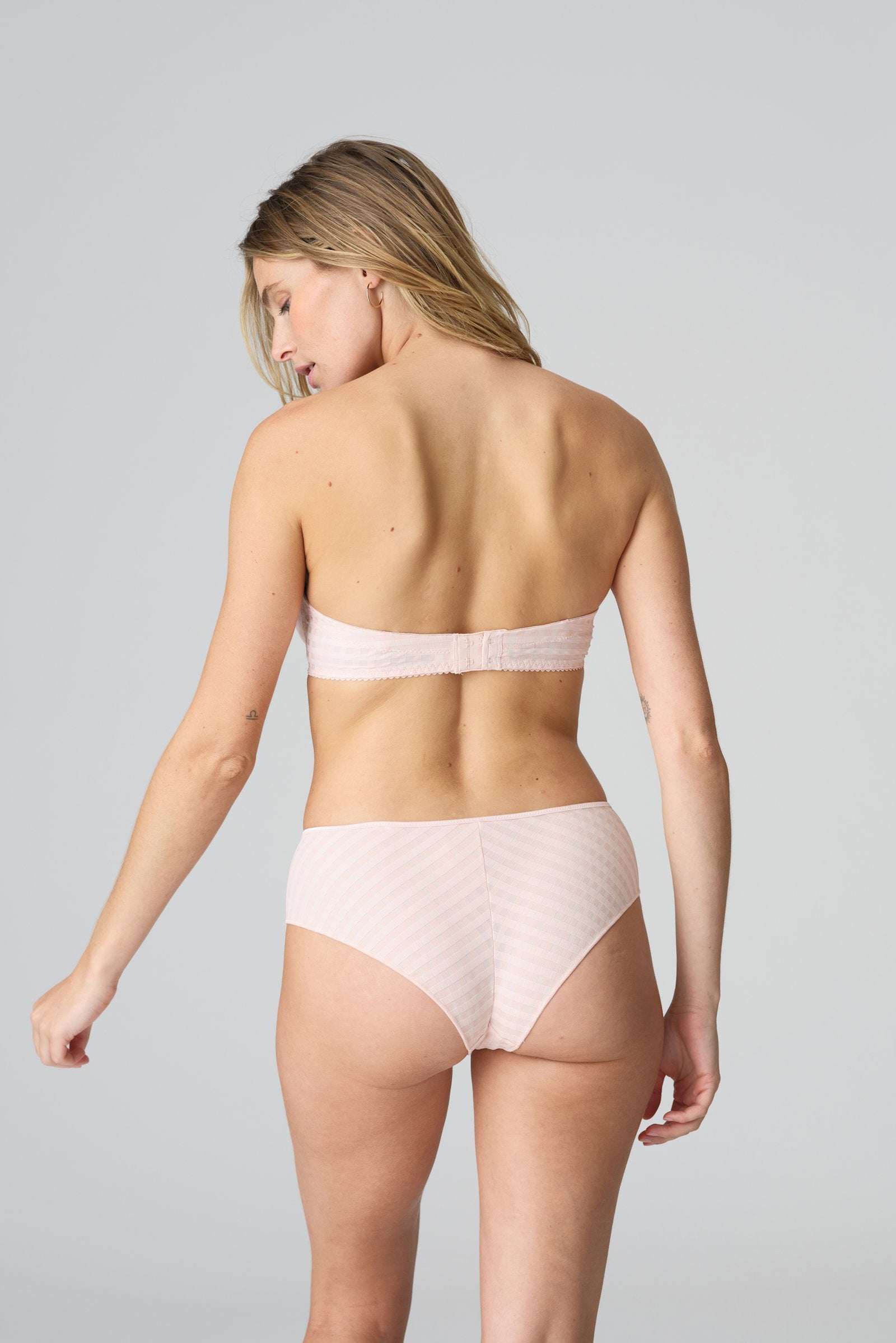 Marie Jo Avero Brief styled on model in Pearly Pink