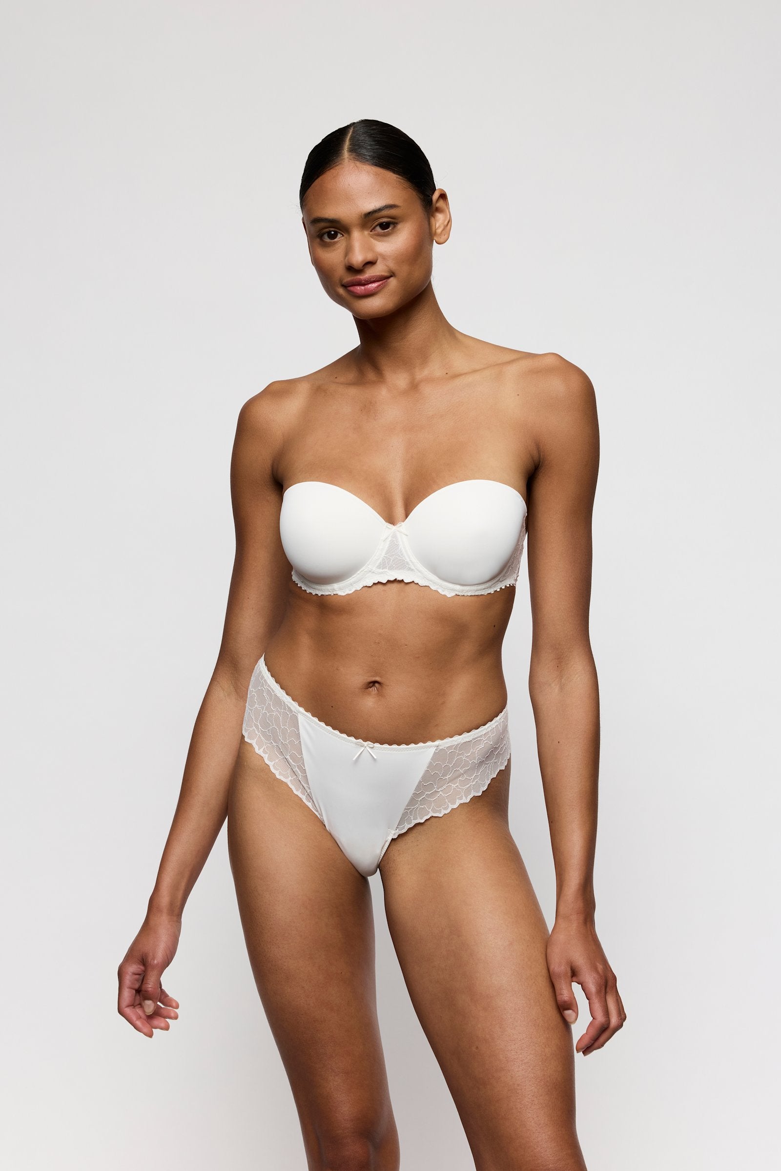 Marie Jo Azelie Thong styled on model in Natural