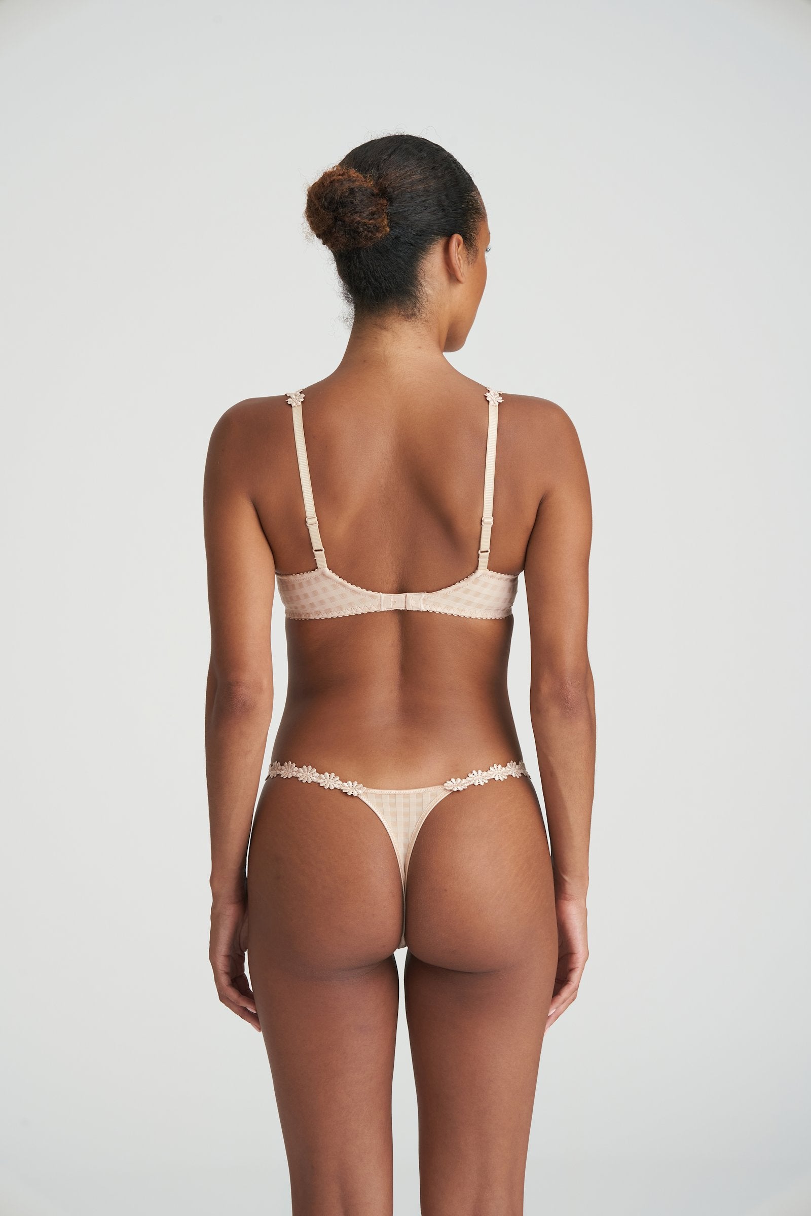 Marie Jo Avero Mini Thong styled on model in Caffé Latte