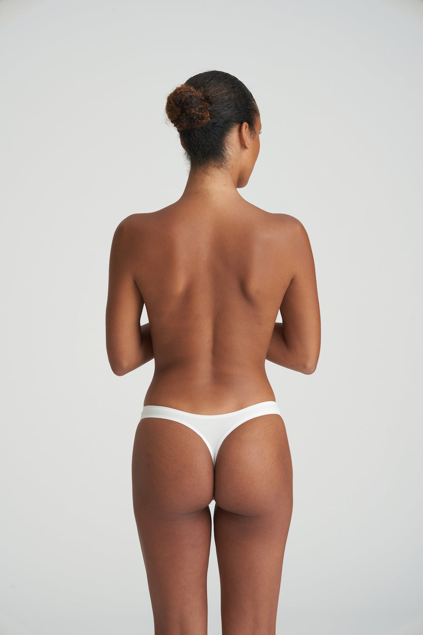 Marie Jo Color Studio Thong styled on model in Natural