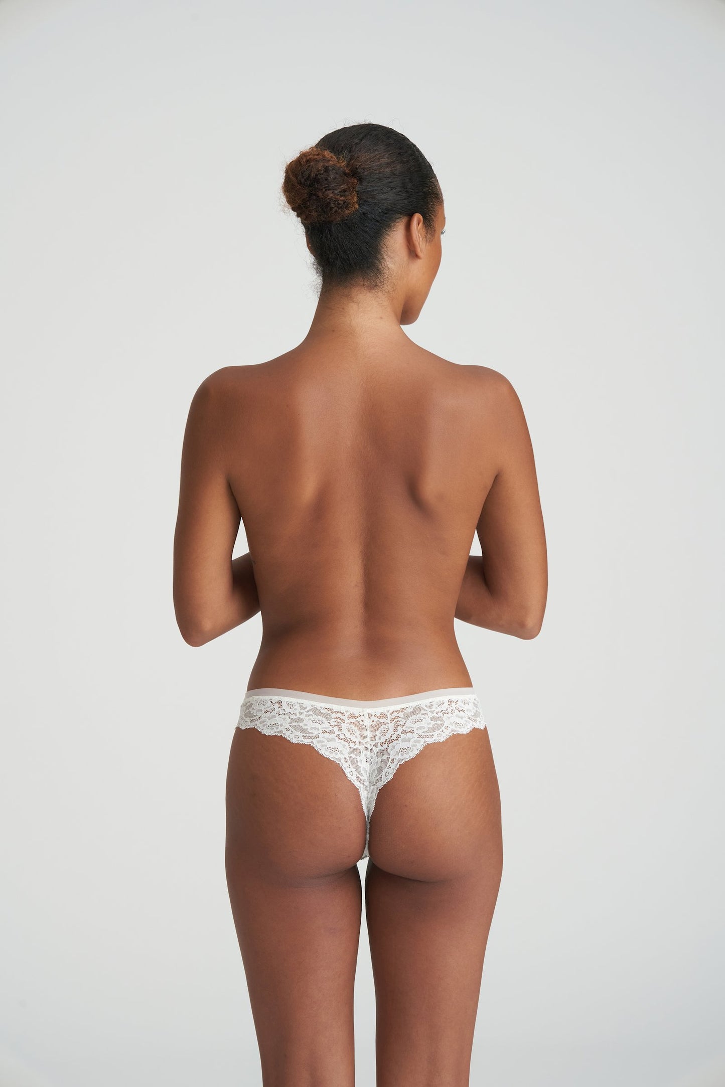 Marie Jo Color Studio Thong styled on model in Natural
