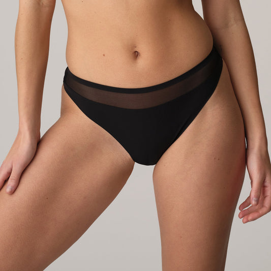 Marie Jo Louie Thong front view in Black