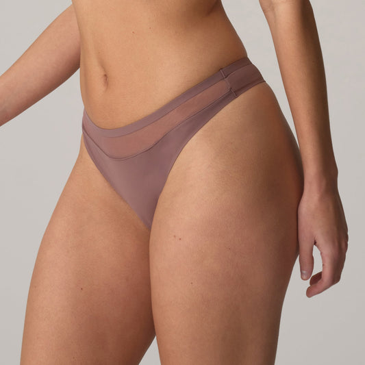 Marie Jo Louie Thong alternate view in Satin Taupe
