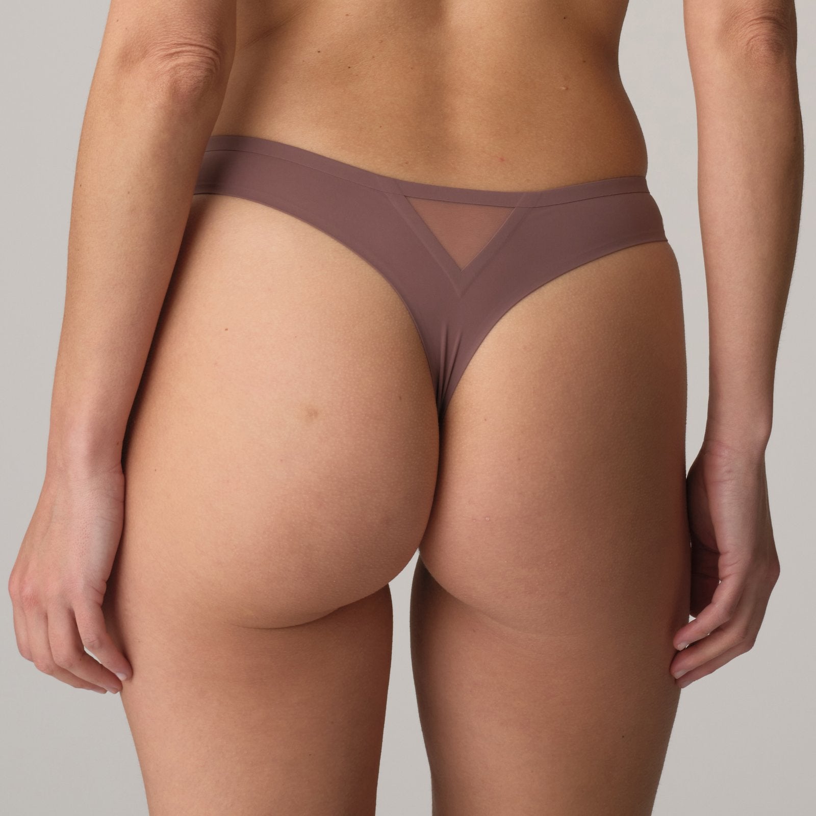 Marie Jo Louie Thong alternate view in Satin Taupe