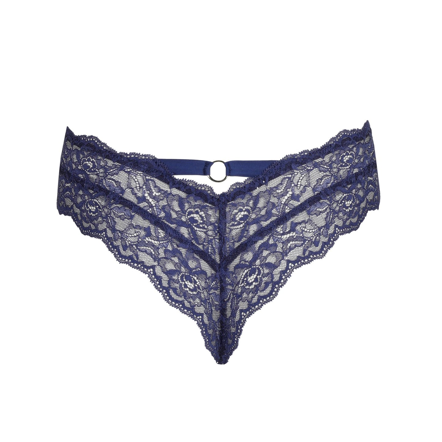 Marie Jo Musea Thong detail view in Sapphire Blue