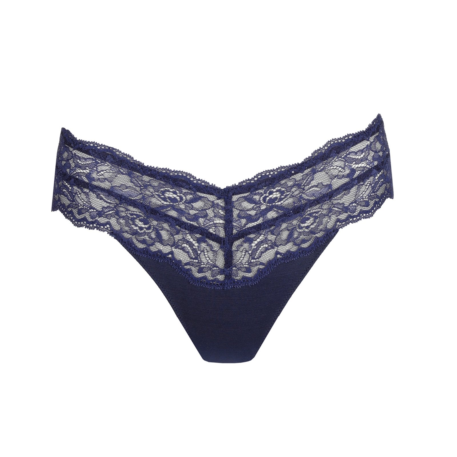 Marie Jo Musea Thong detail view in Sapphire Blue