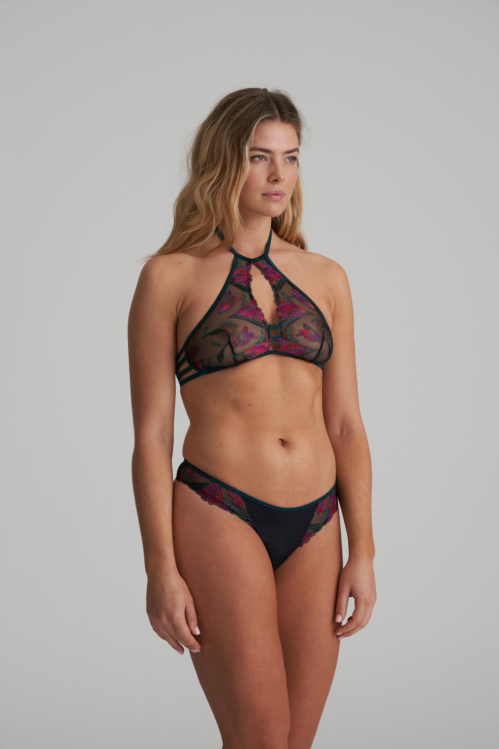 Marie Jo Yoly Thong styled on model in Jewel Green