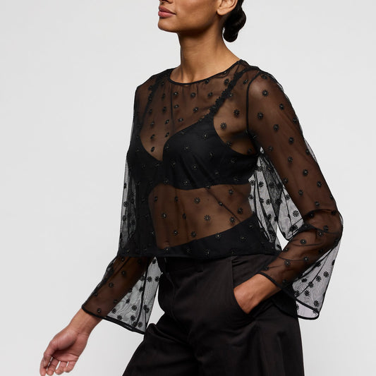 Marie Jo Daisy Bralette Top alternate view in Black
