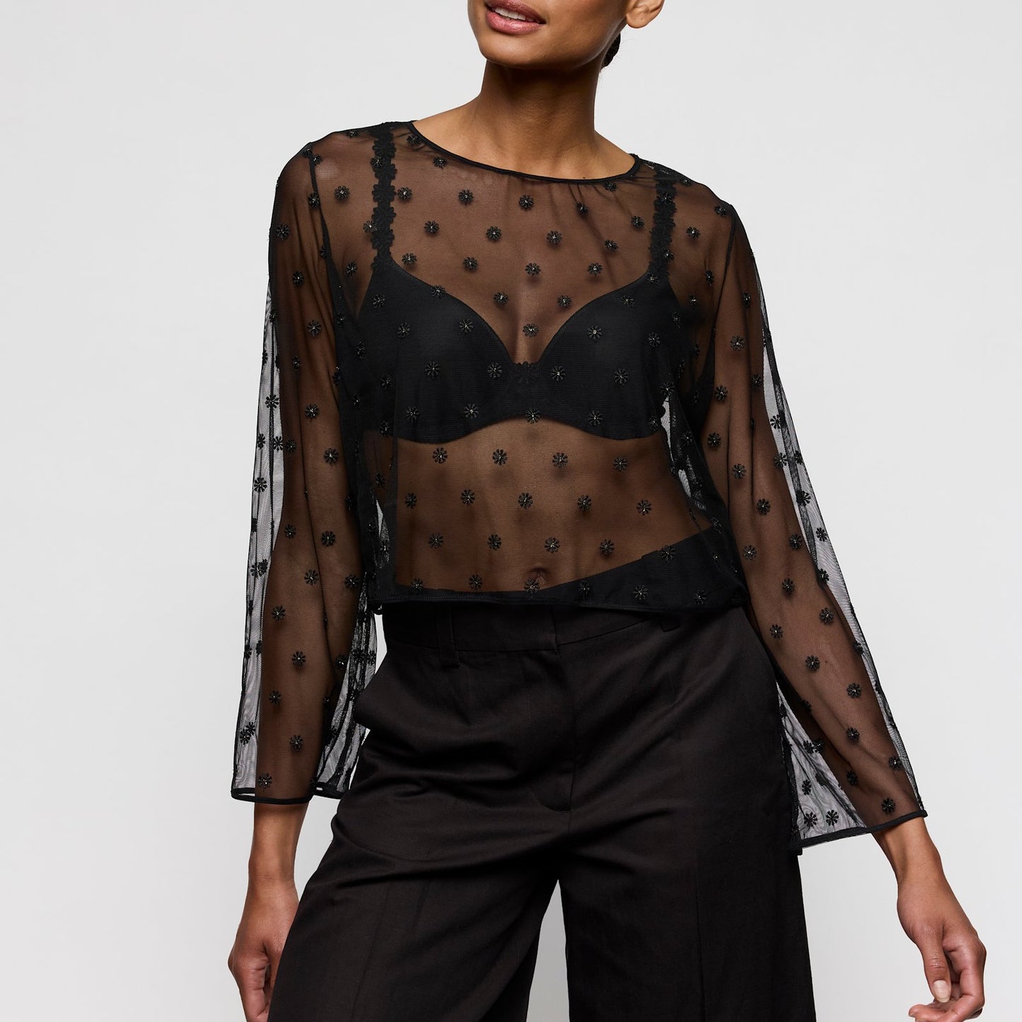 Marie Jo Daisy Bralette Top front view in Black