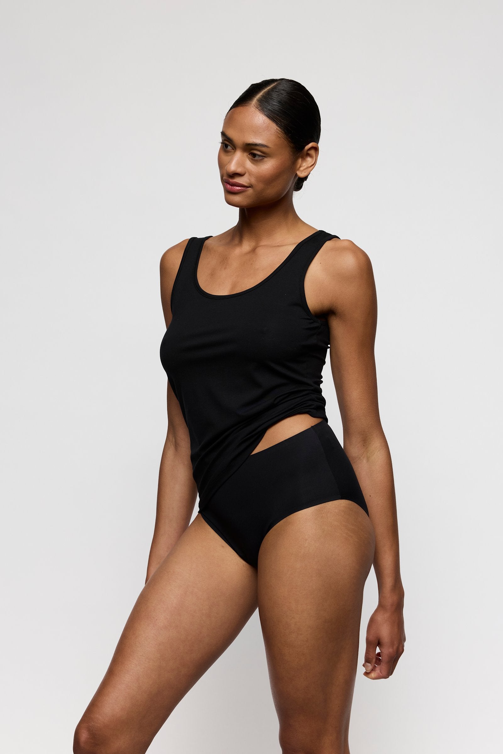 Marie Jo Soft Studio Full Brief styled on model in Black