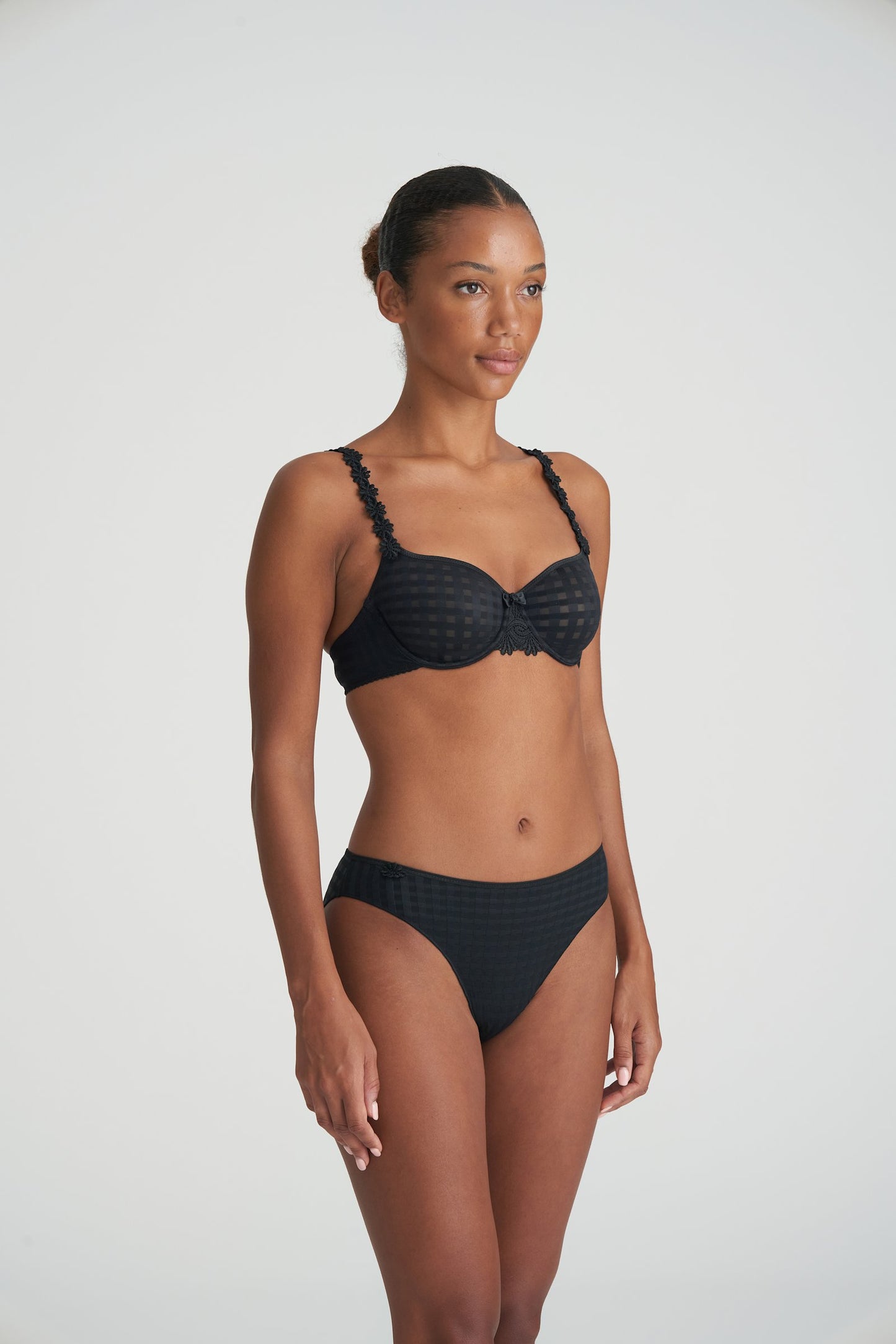 Marie Jo Avero Full Cup Bra styled on model in Black