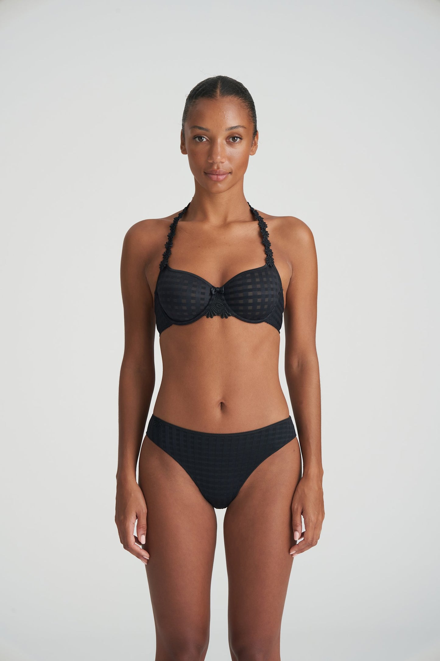 Marie Jo Avero Full Cup Bra styled on model in Black