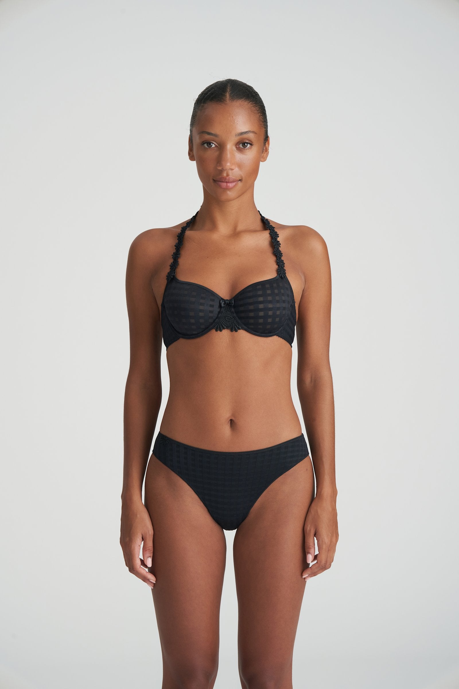 Marie Jo Avero Full Cup Bra styled on model in Black