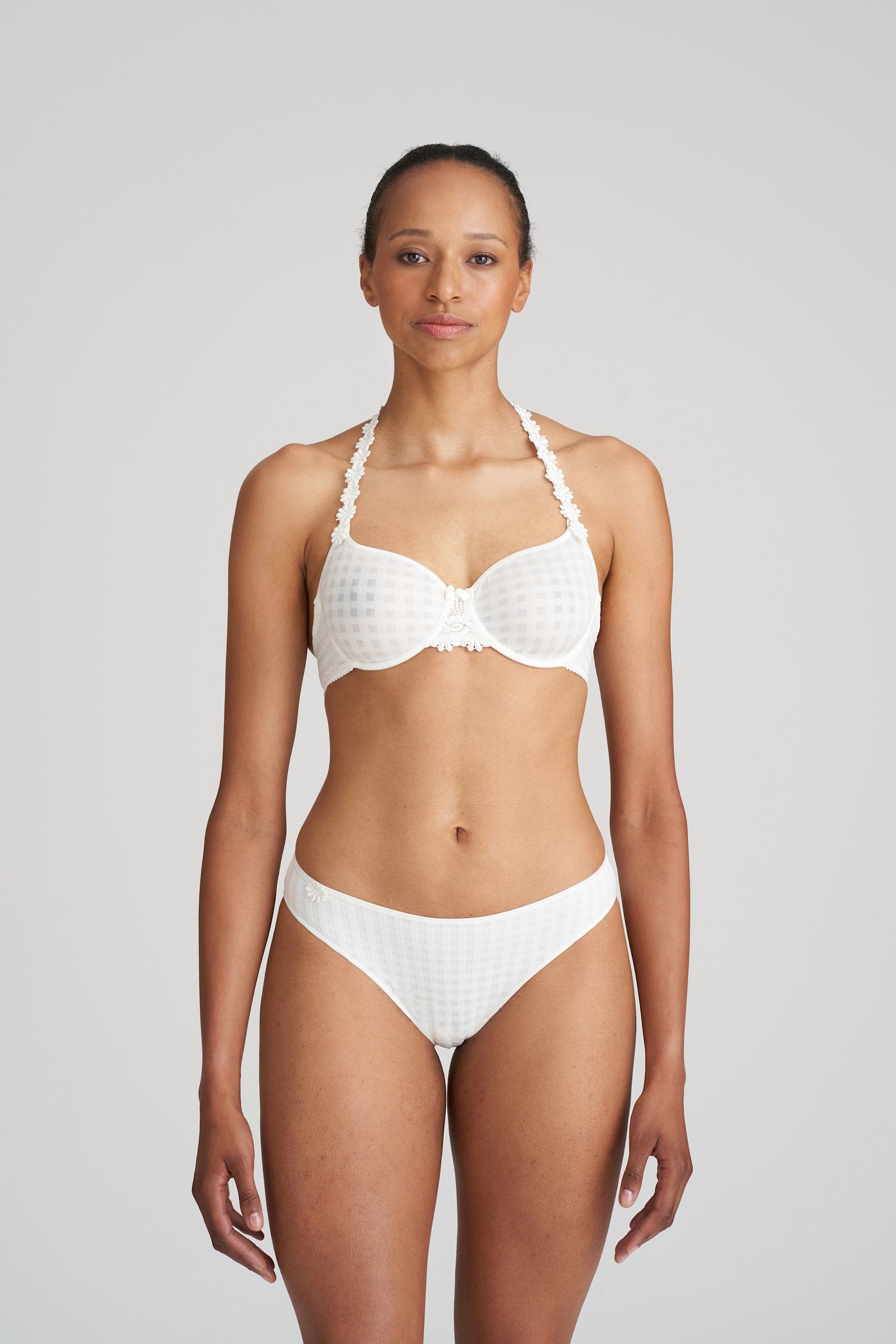 Marie Jo Avero Full Cup Bra styled on model in Natural