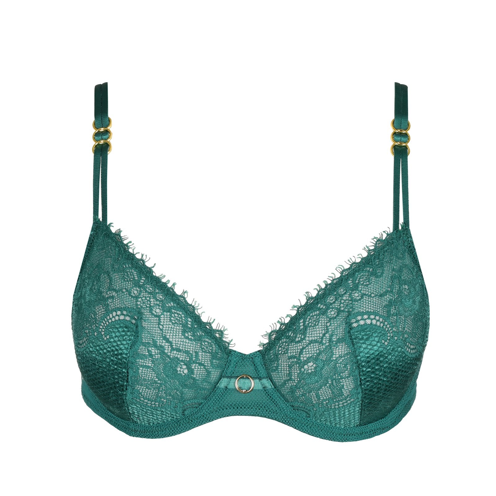 Marie Jo Junoo Full Cup Bra detail view in Jasper Green