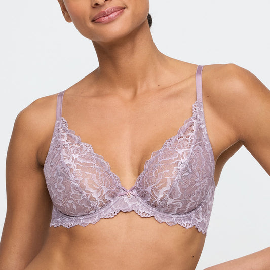 Marie Jo Manyla Plunge Bra front view in Pastel Orchid