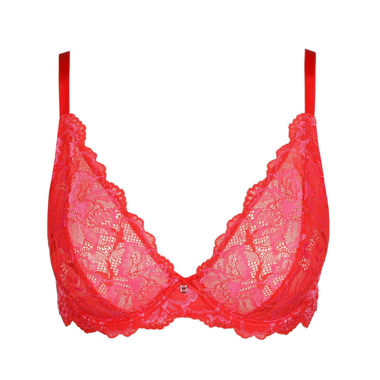 Marie Jo Manyla Plunge Bra detail view in Pixie Red
