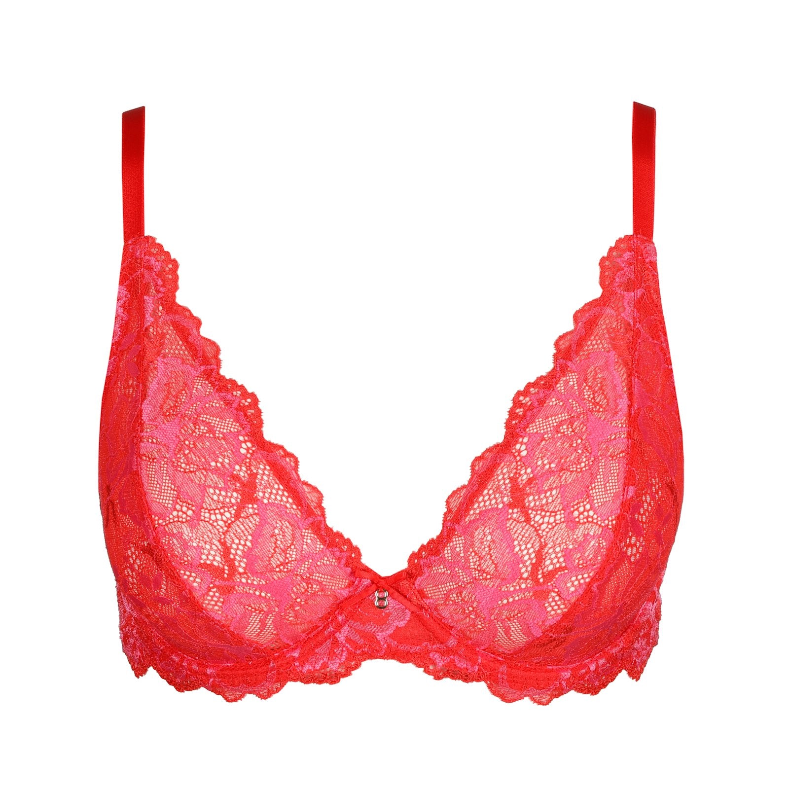 Marie Jo Manyla Plunge Bra detail view in Pixie Red