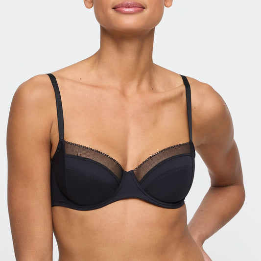 Marie Jo Milao Full Cup Bra front view in Black