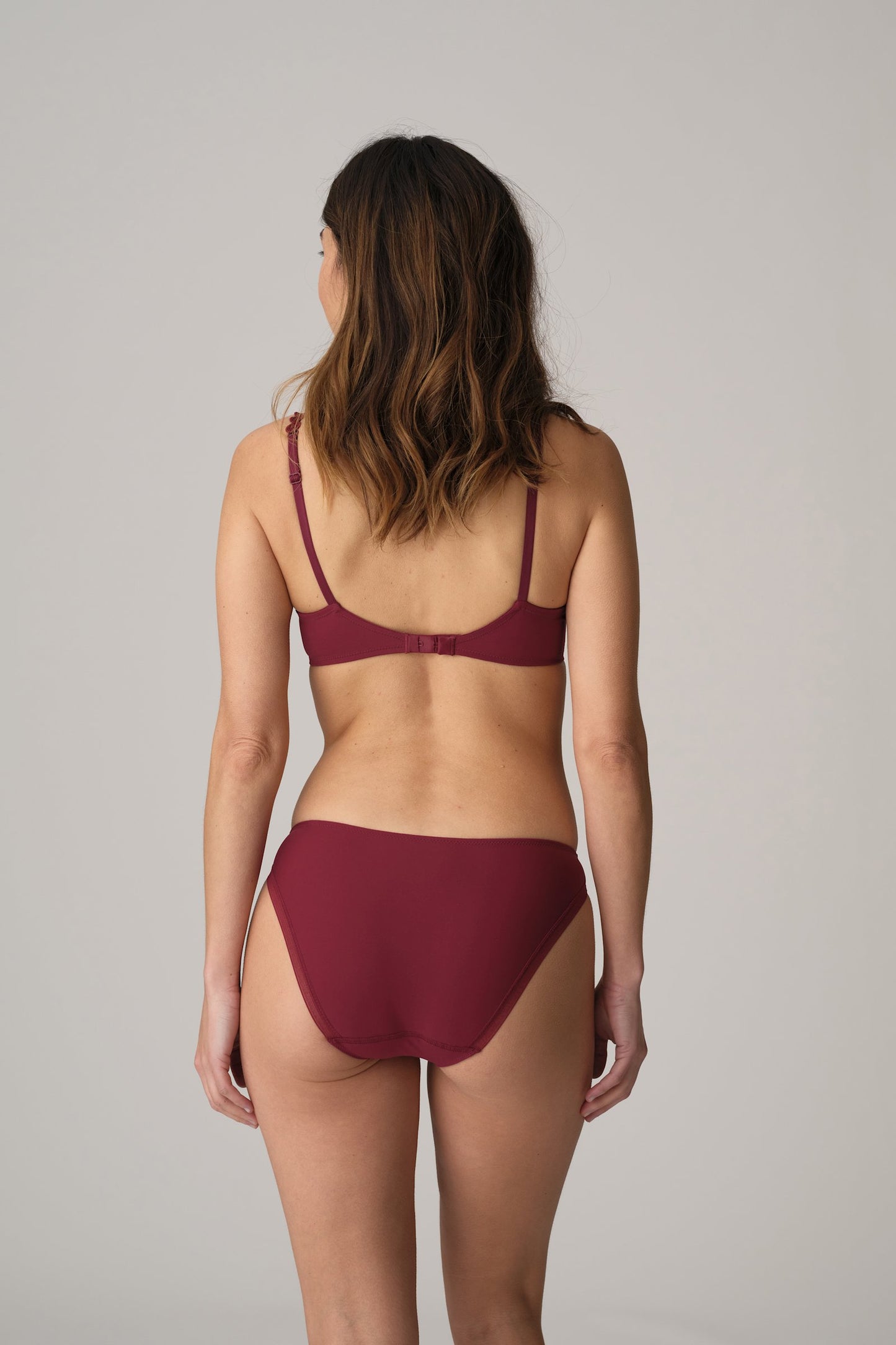 Marie Jo Tom Full Cup Bra styled on model in Peony Pink