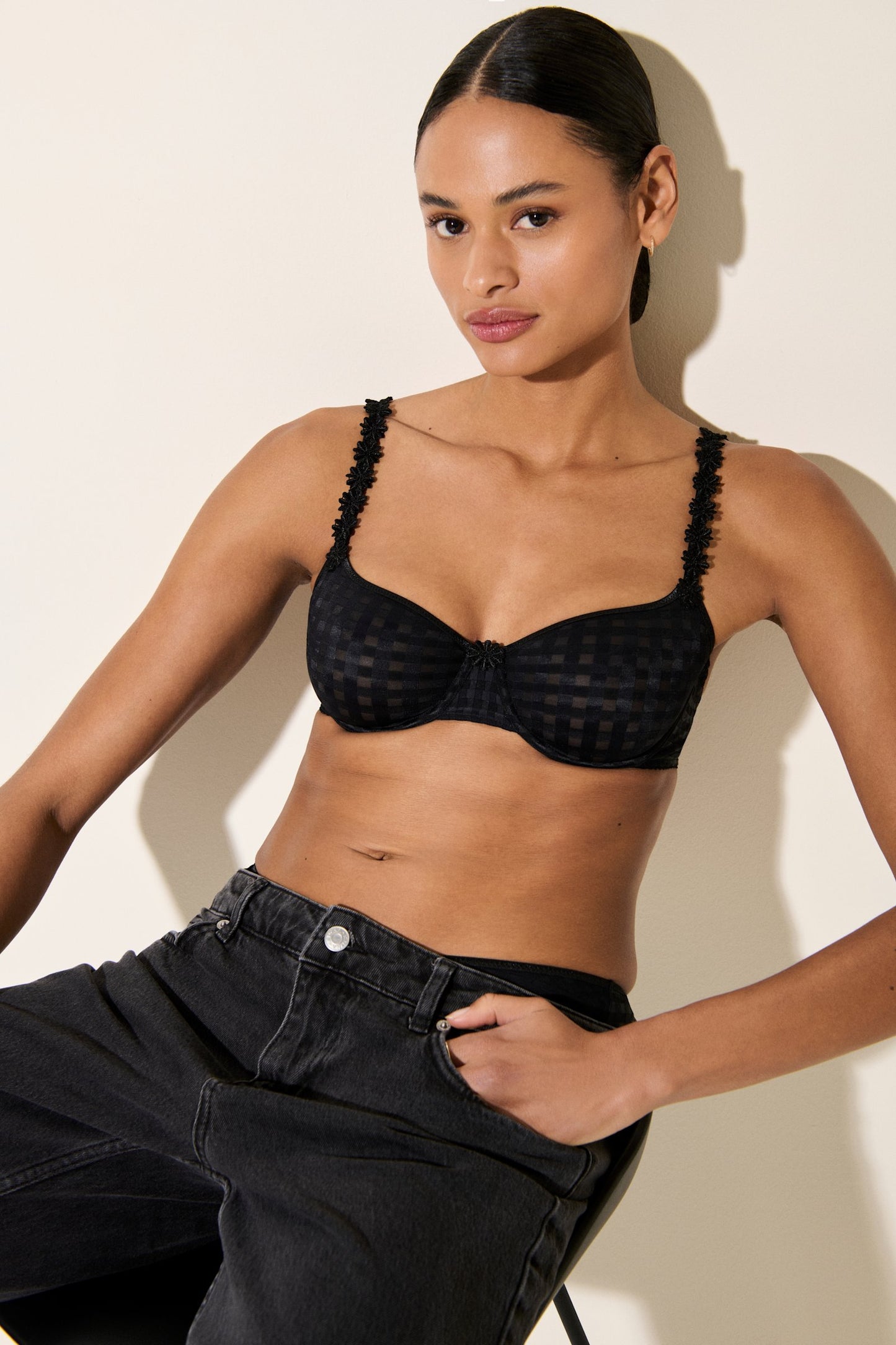 Marie Jo Avero Full Cup Bra styled view in Black