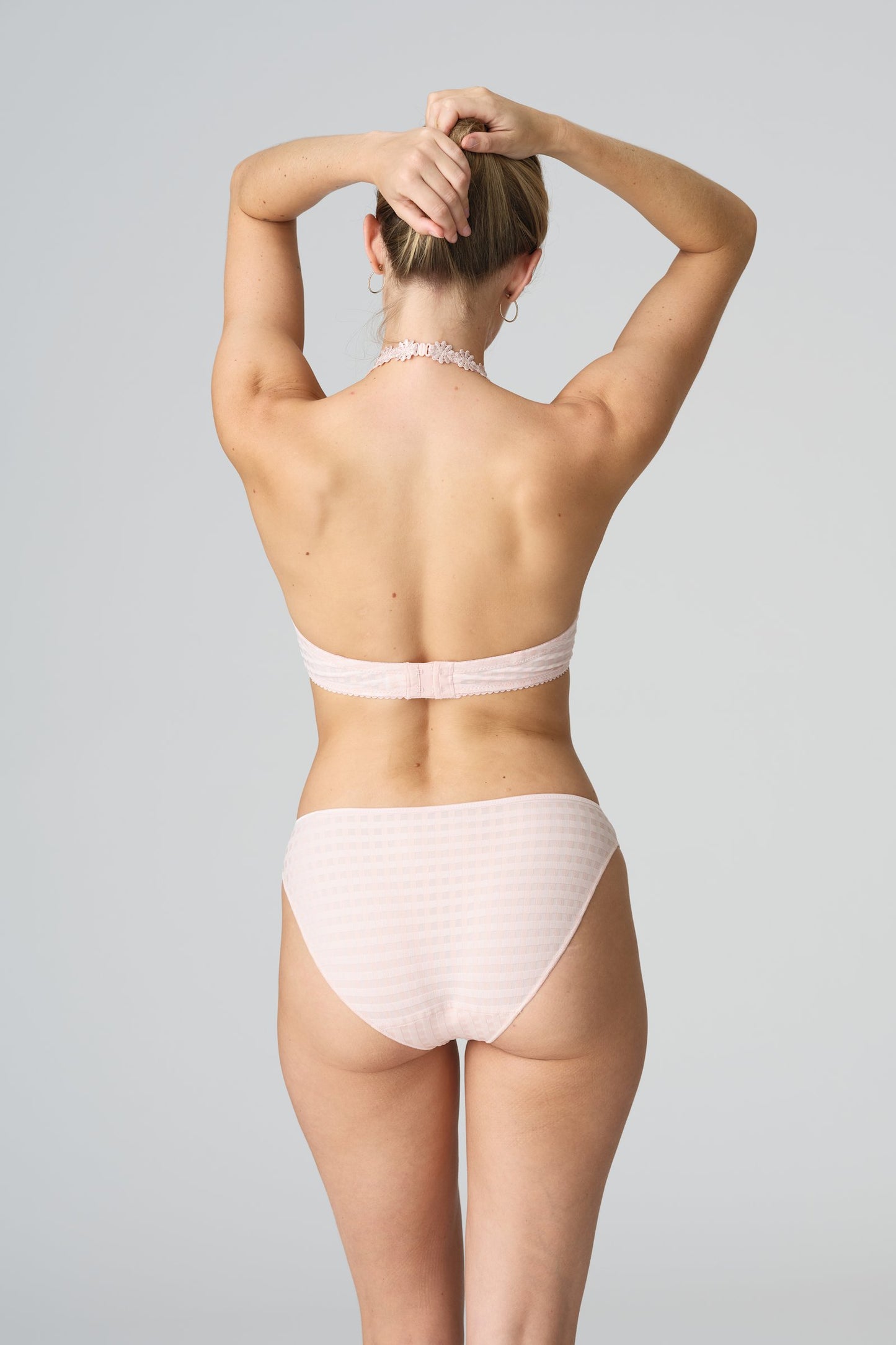 Marie Jo Avero Full Cup Bra styled on model in Pearly Pink
