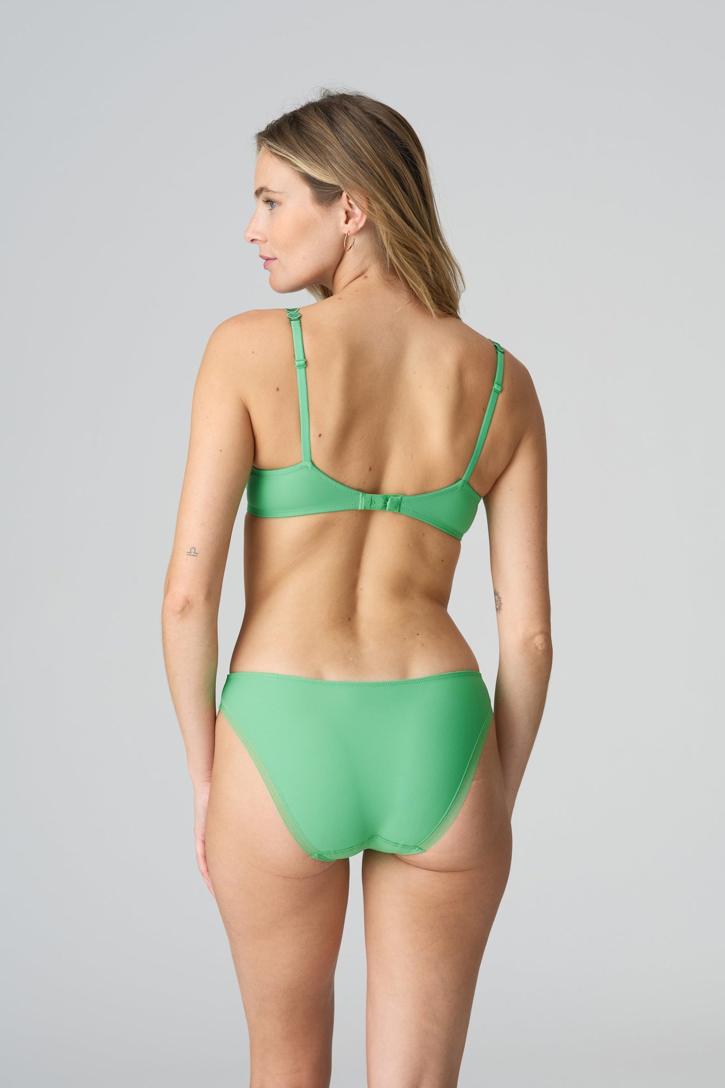 Marie Jo Tom Brief styled on model in Lush Green