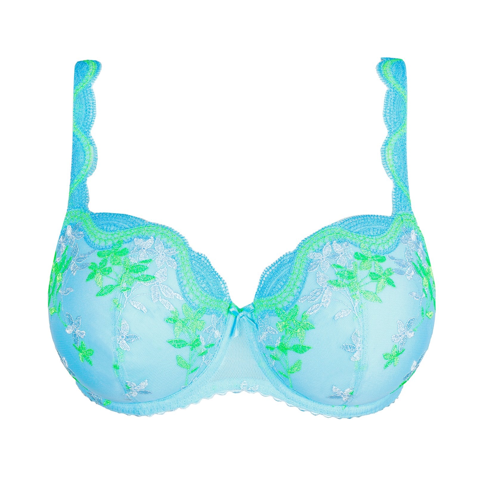 PrimaDonna Cala Luna Padded Balcony Bra flat lay in Ice Dream