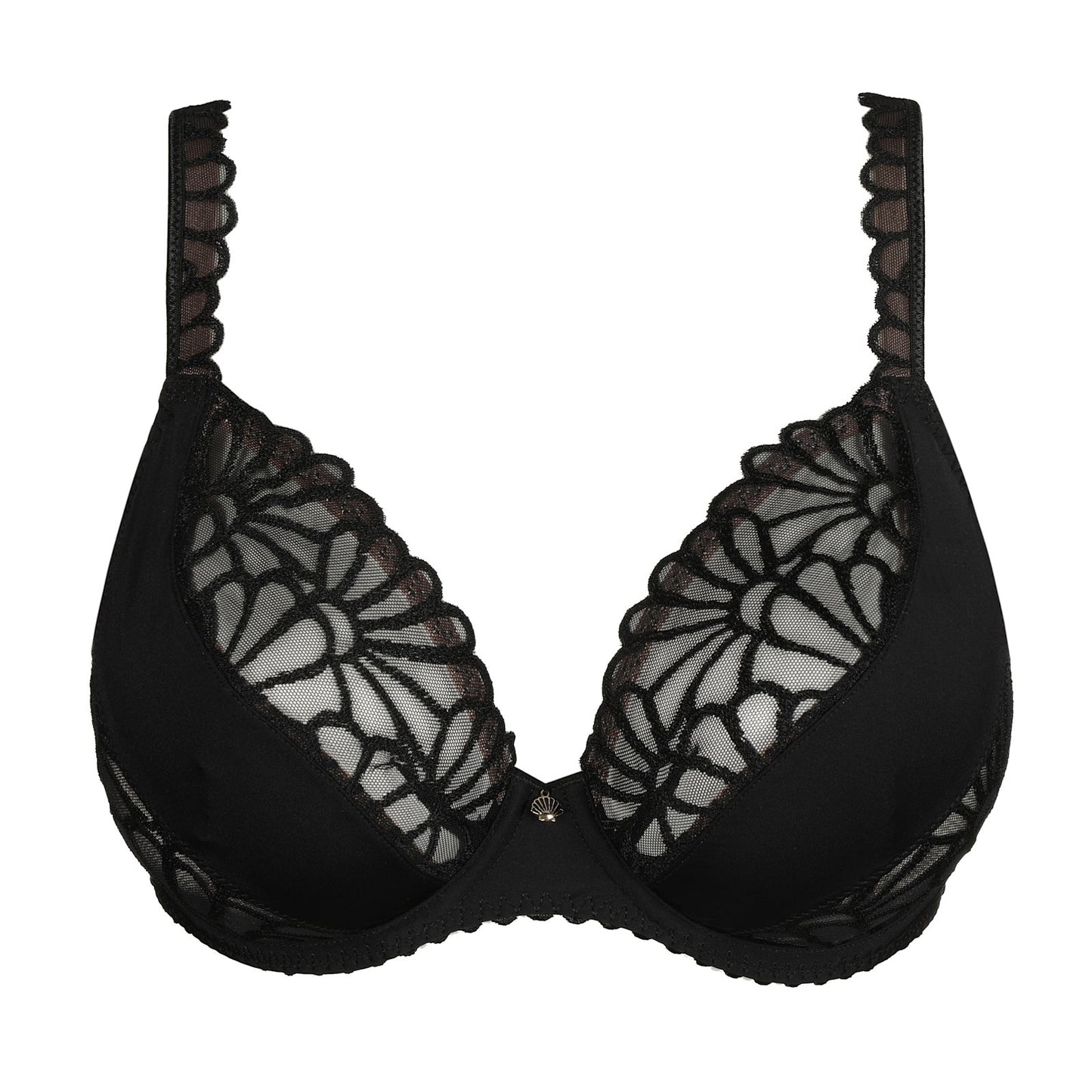 PrimaDonna Gallipoli Plunge Bra flat lay in Black