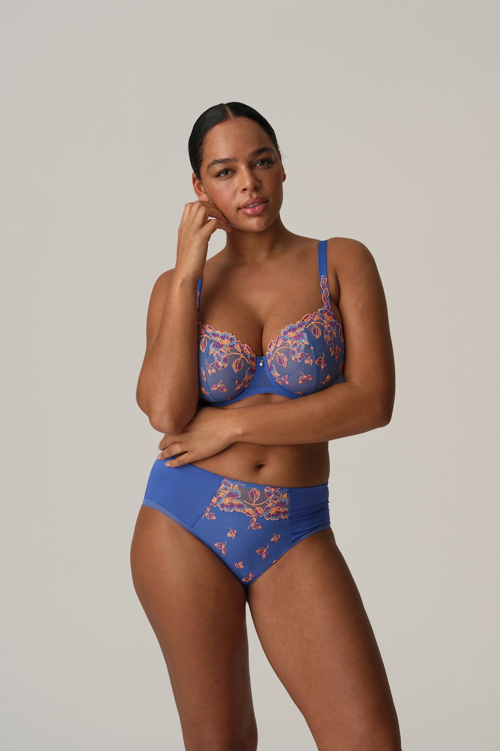 PrimaDonna Lenca Balcony Bra on model in Blue Eyes