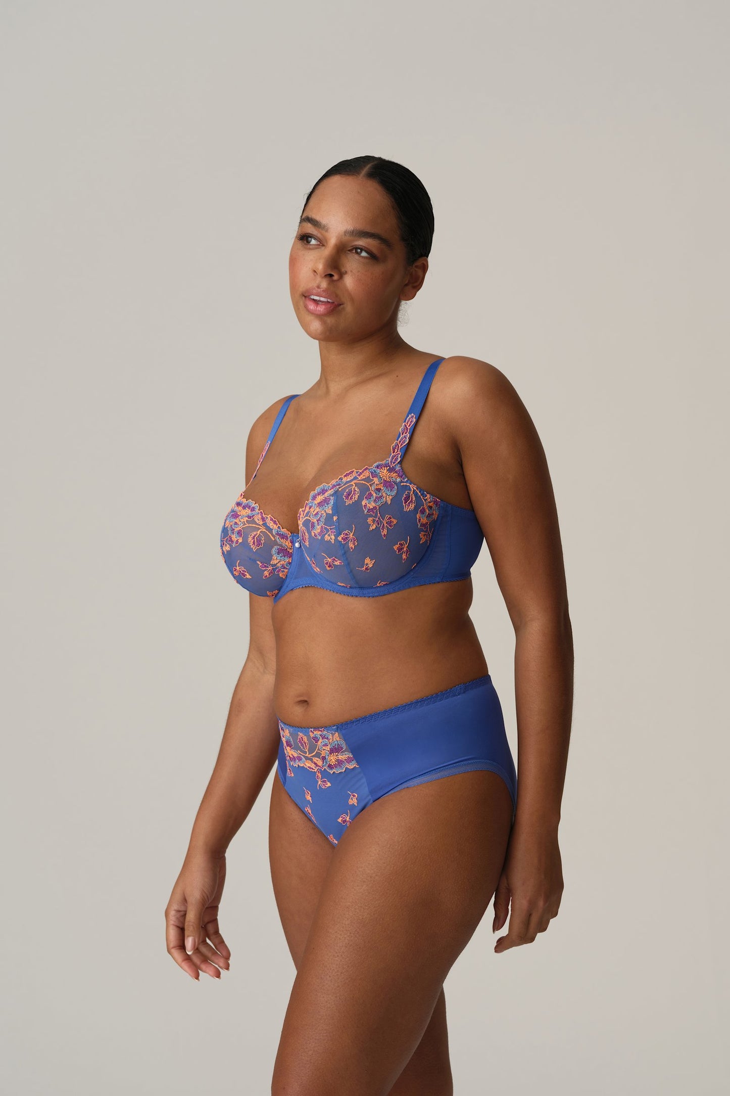 PrimaDonna Lenca Balcony Bra on model in Blue Eyes