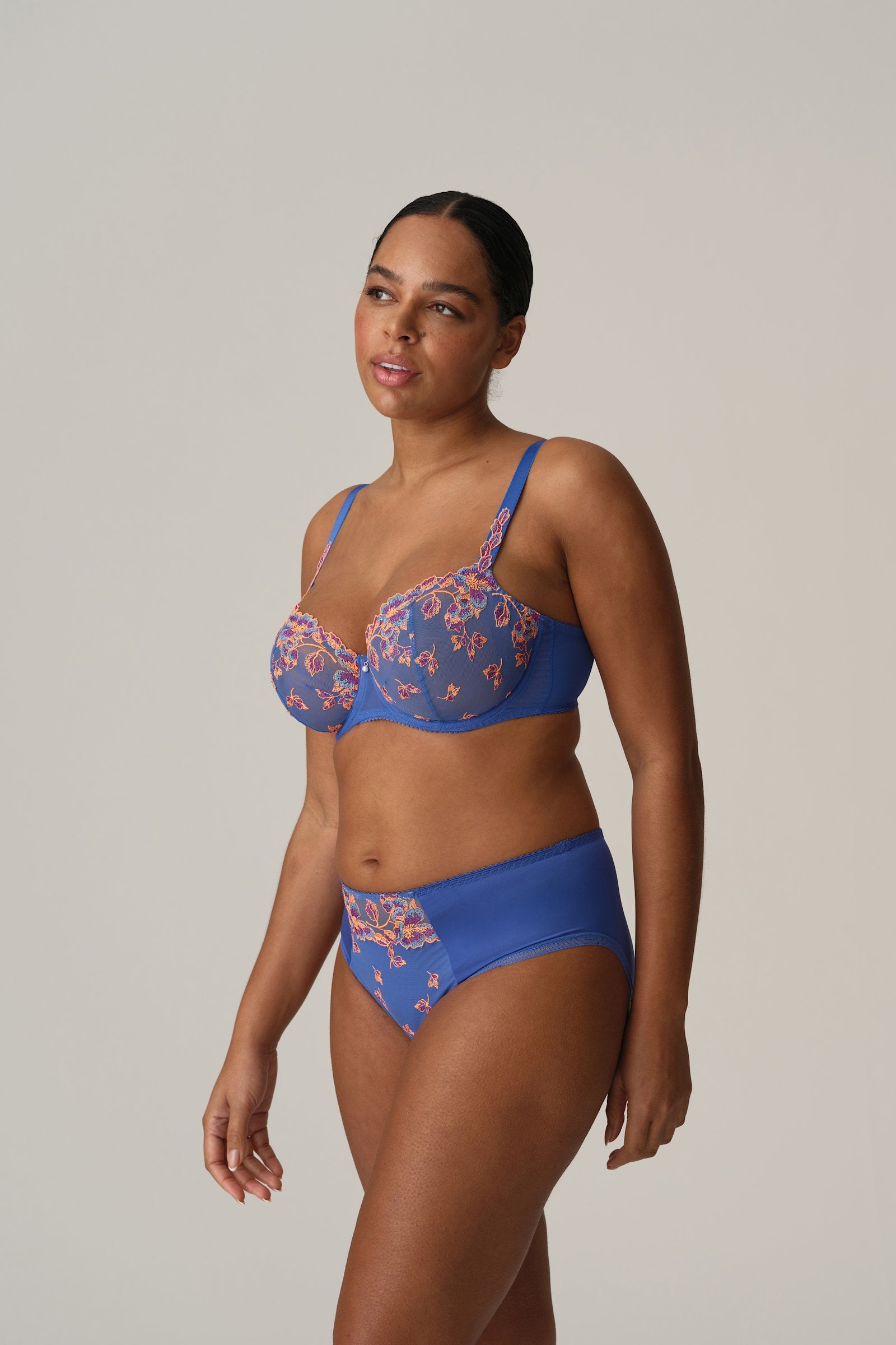 PrimaDonna Lenca Balcony Bra on model in Blue Eyes