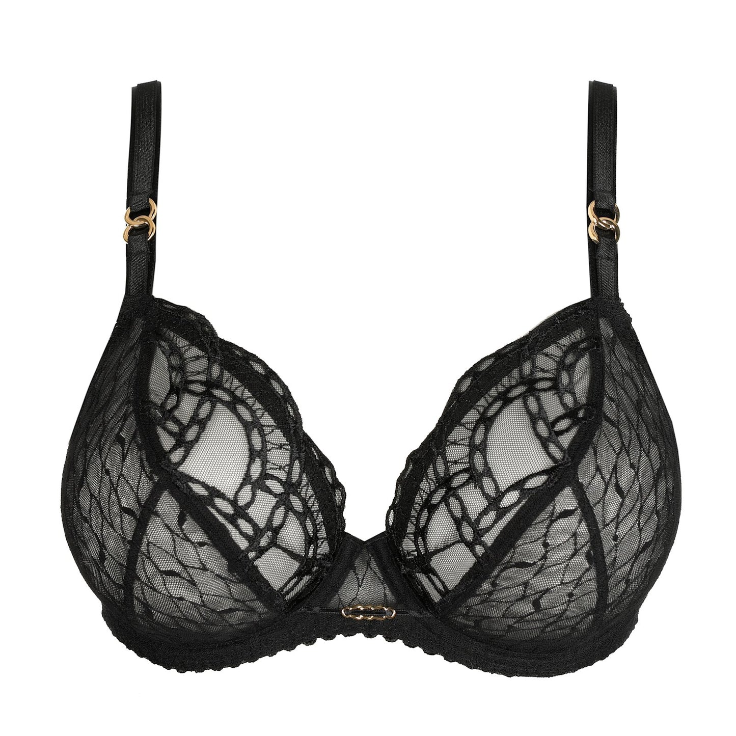 PrimaDonna Naica Plunge Bra flat lay in Black