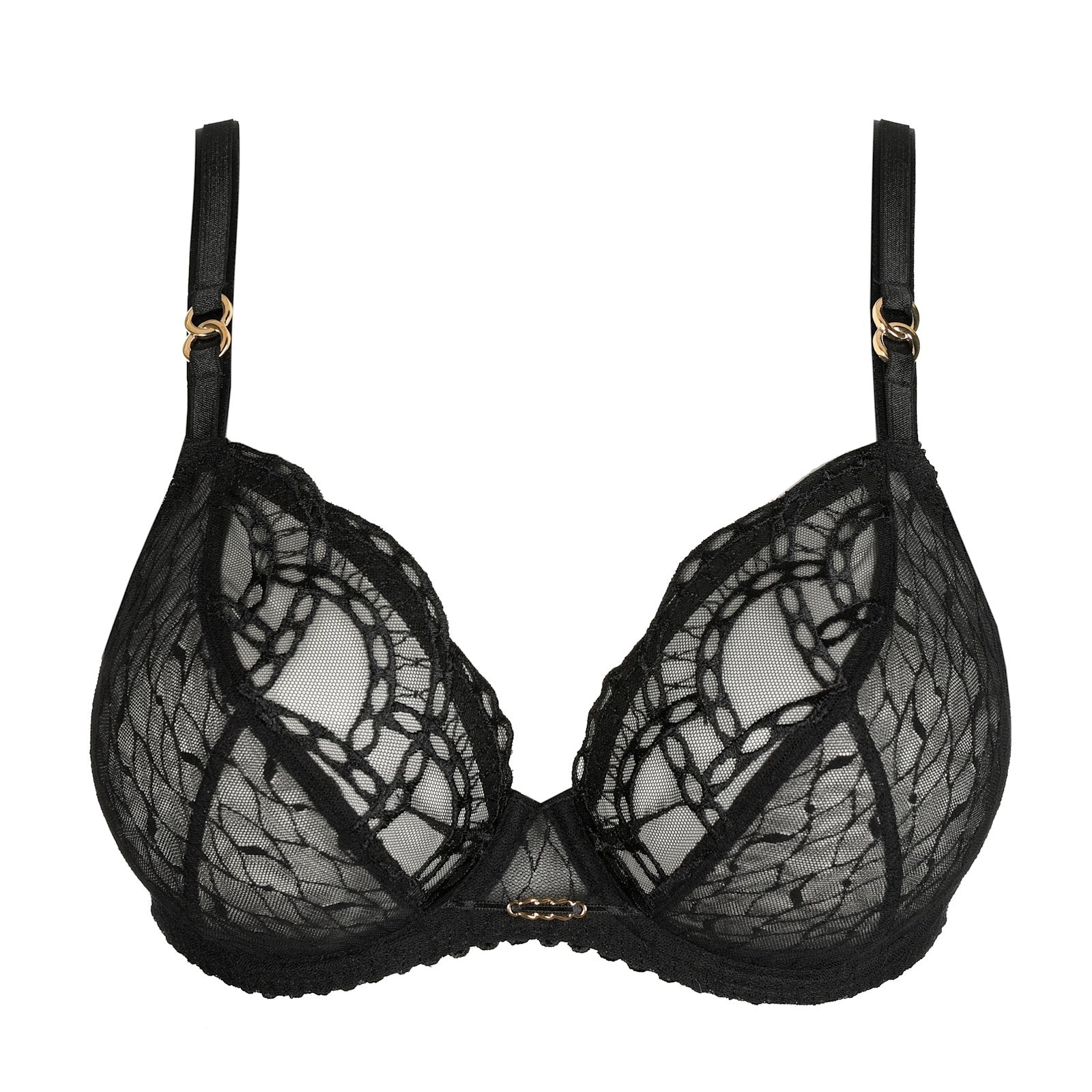 PrimaDonna Naica Plunge Bra flat lay in Black