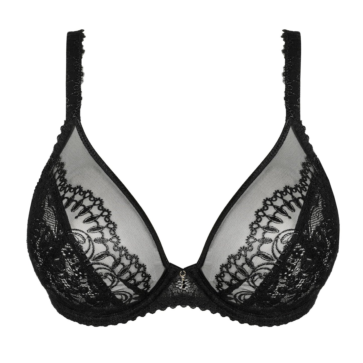 PrimaDonna Shimla Plunge Bra flat lay in Black